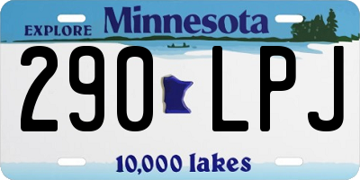 MN license plate 290LPJ