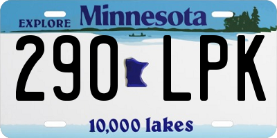 MN license plate 290LPK