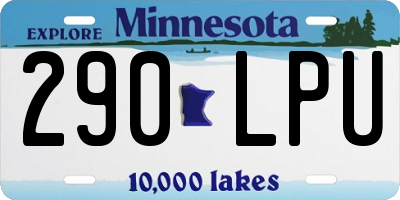 MN license plate 290LPU