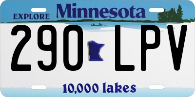 MN license plate 290LPV
