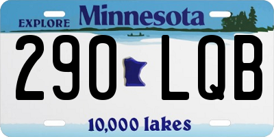 MN license plate 290LQB