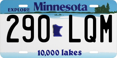MN license plate 290LQM