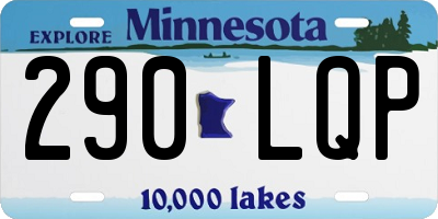 MN license plate 290LQP