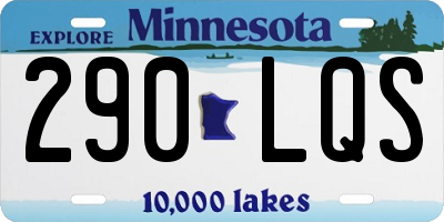 MN license plate 290LQS