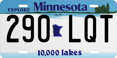 MN license plate 290LQT