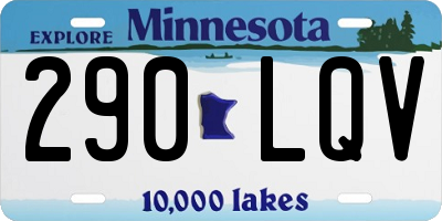 MN license plate 290LQV