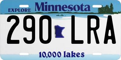 MN license plate 290LRA