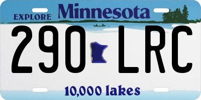 MN license plate 290LRC