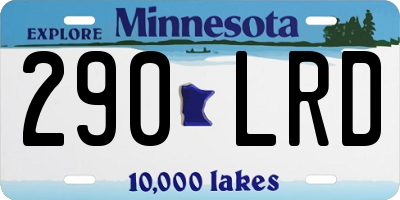 MN license plate 290LRD
