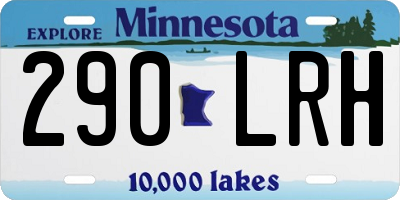 MN license plate 290LRH