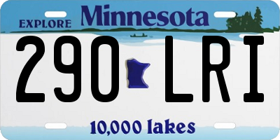 MN license plate 290LRI