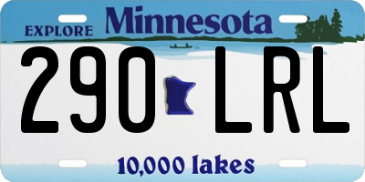 MN license plate 290LRL
