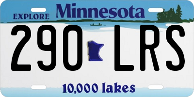 MN license plate 290LRS
