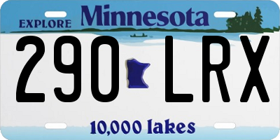 MN license plate 290LRX