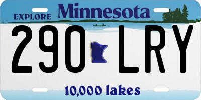 MN license plate 290LRY