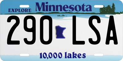 MN license plate 290LSA