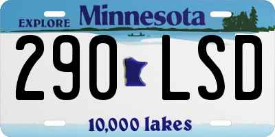 MN license plate 290LSD
