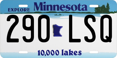 MN license plate 290LSQ