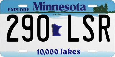 MN license plate 290LSR