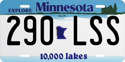 MN license plate 290LSS