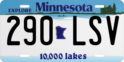 MN license plate 290LSV