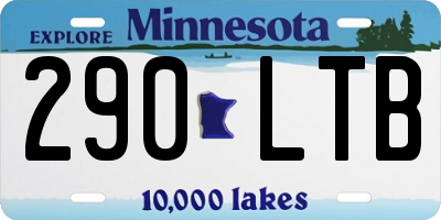 MN license plate 290LTB