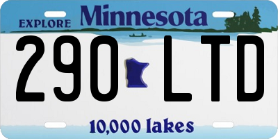 MN license plate 290LTD