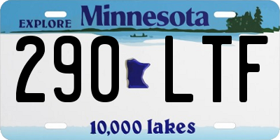 MN license plate 290LTF