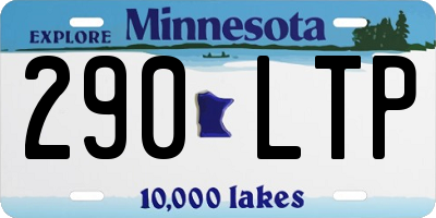MN license plate 290LTP