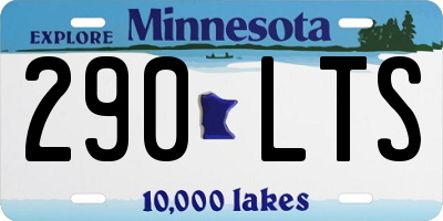 MN license plate 290LTS