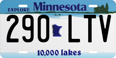 MN license plate 290LTV