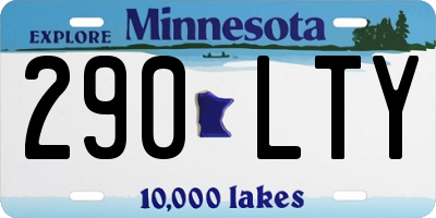MN license plate 290LTY