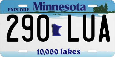 MN license plate 290LUA