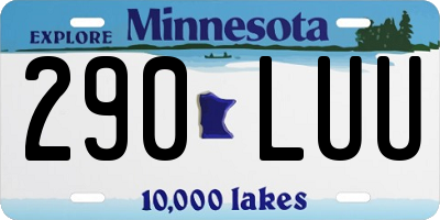 MN license plate 290LUU