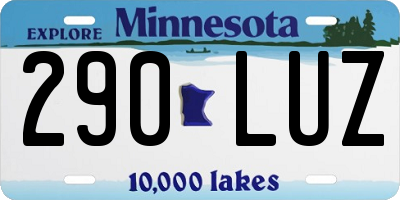 MN license plate 290LUZ