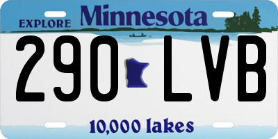 MN license plate 290LVB