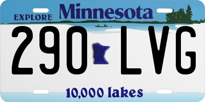 MN license plate 290LVG