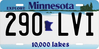 MN license plate 290LVI
