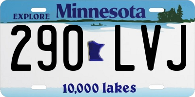 MN license plate 290LVJ