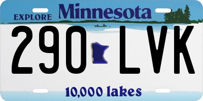 MN license plate 290LVK