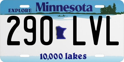 MN license plate 290LVL