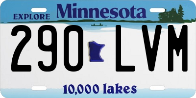 MN license plate 290LVM