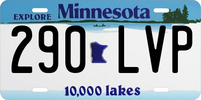 MN license plate 290LVP