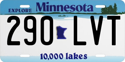 MN license plate 290LVT