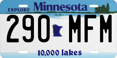 MN license plate 290MFM
