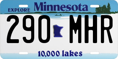MN license plate 290MHR