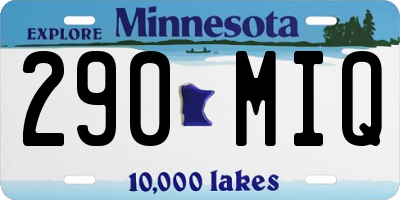 MN license plate 290MIQ