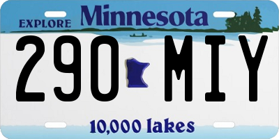 MN license plate 290MIY