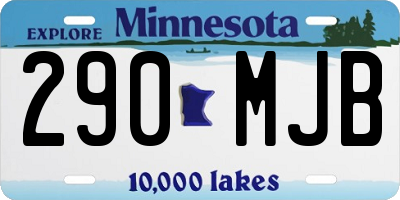 MN license plate 290MJB