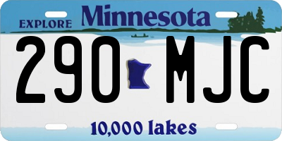 MN license plate 290MJC